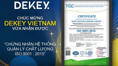 Photo of Chúc mừng DEKEY VIETNAM Nhận chứng nhận hệ thống quản lý chất lượng  ISO 9001:2015