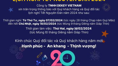 Photo of DEKEYVIETNAM – Thông báo lịch nghỉ Tết Nguyên Đán 2024