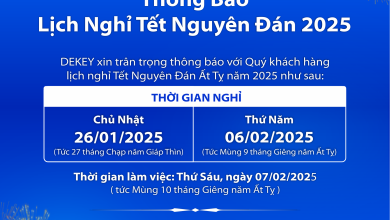 Photo of DEKEY VIETNAM – Thông báo lịch nghỉ Tết Nguyên Đán 2025