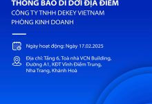 Photo of THÔNG BÁO DI DỜI ĐỊA ĐIỂM CÔNG TY TNHH DEKEY VIETNAM – PHÒNG KINH DOANH